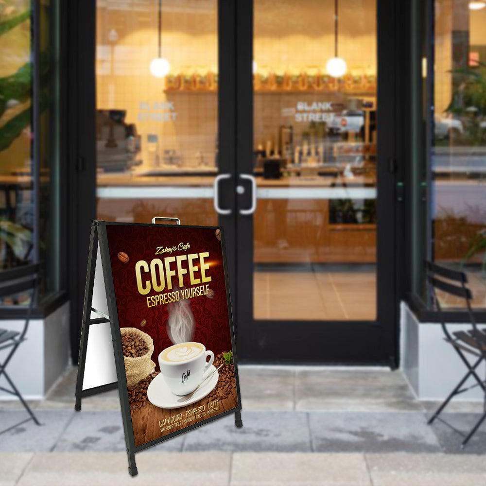 18S1 24" X 36" Heavy Duty A-Frame Double-Sided Sidewalks Poster Stand Sandwich Board