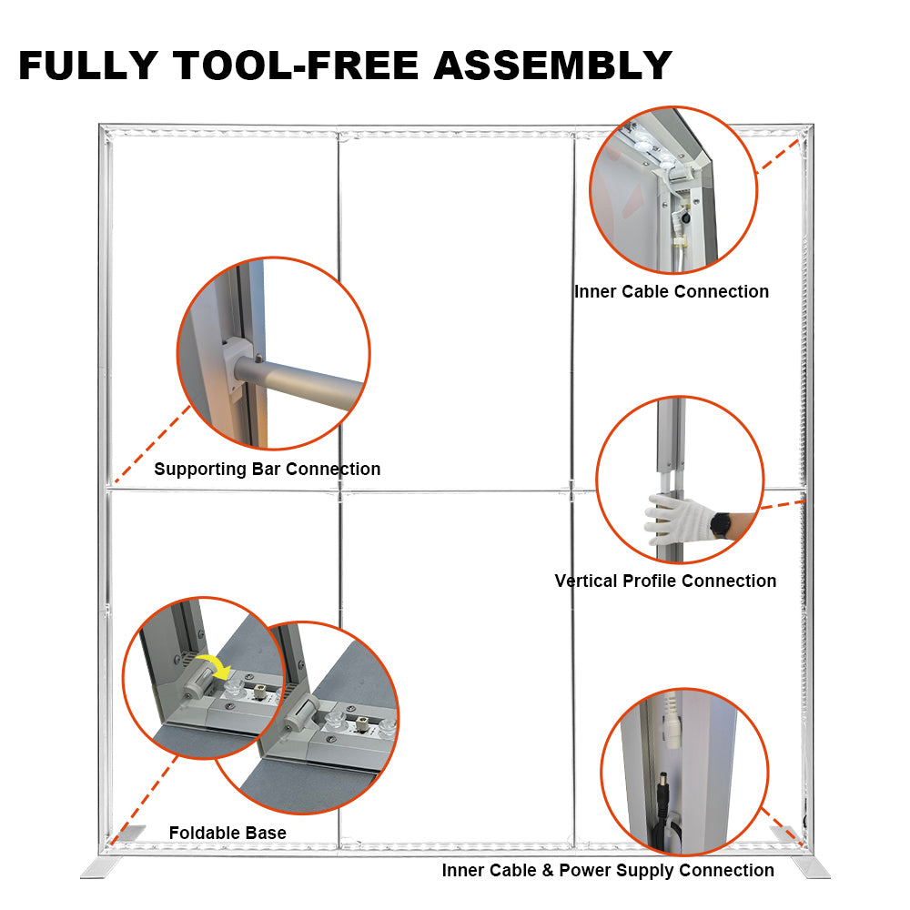 D100N-118118 10FT X 10FT SEGFold Light Box Backdrop Foldable Modular Portable 100% Tool-free
