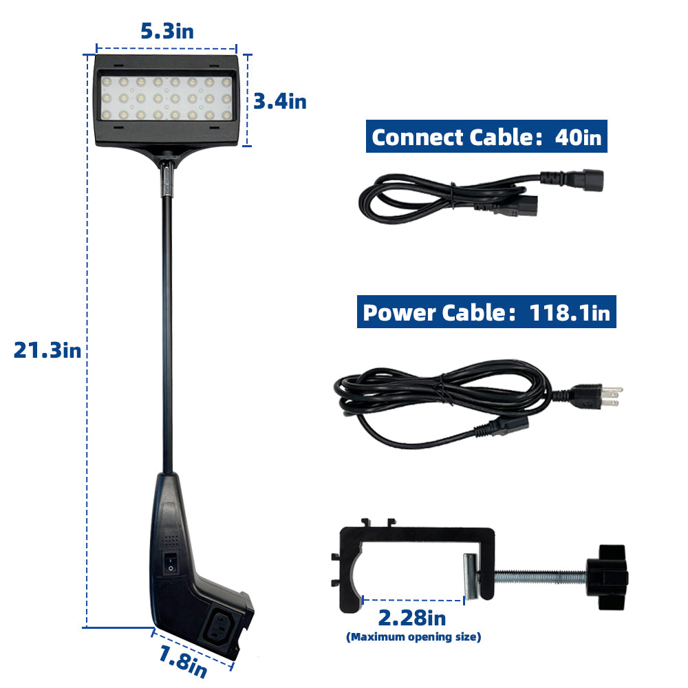SL-19 2x 20W LED Trade Show Lights for Exhibit Backdrop Panel Display Included C-Clamp
