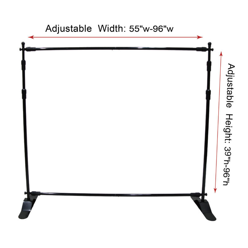 15LS 10x8FT Economic Adjustable Backdrop Step and Repeat Banner Stand + Counter