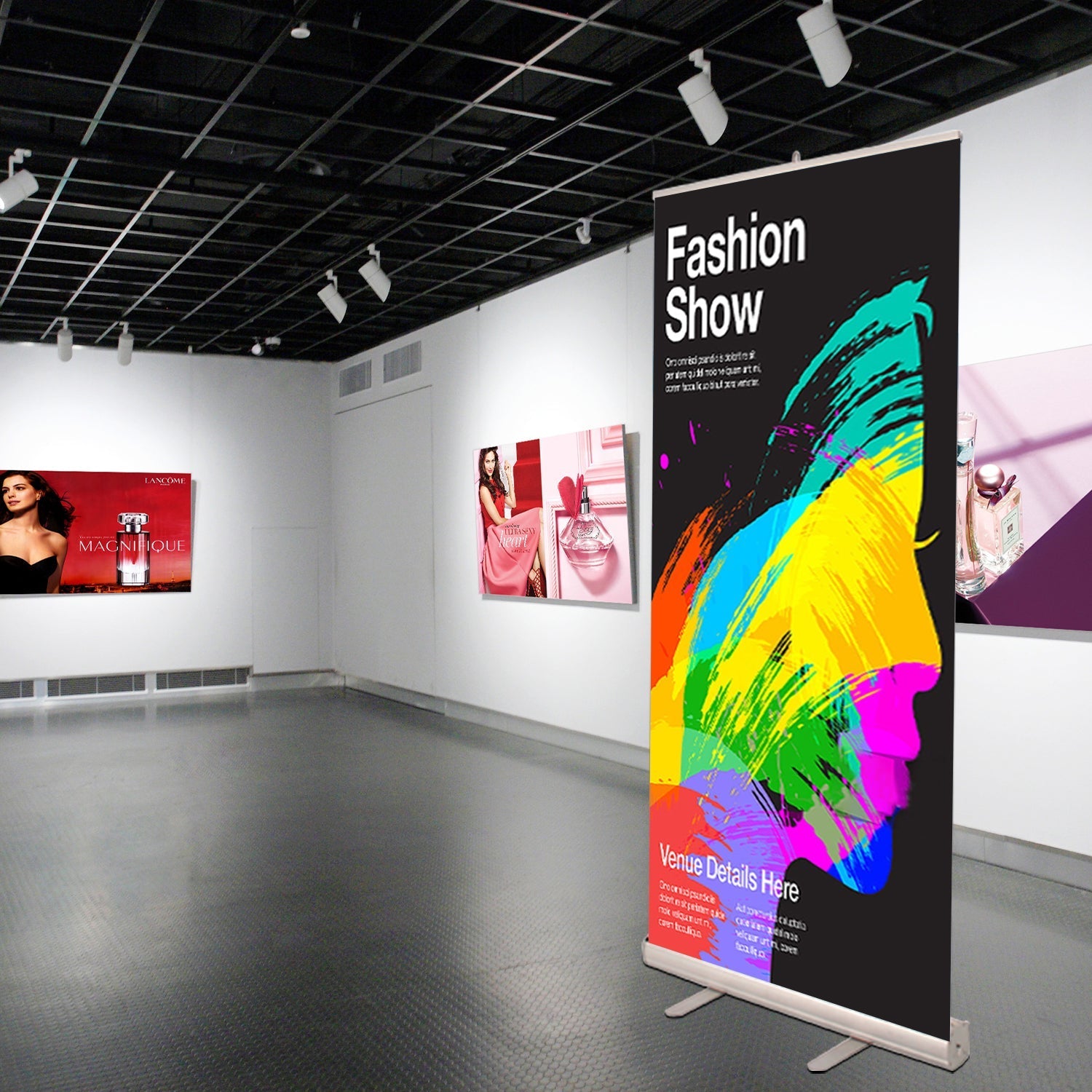 1A-2SE 6PCS 33.5"*80" Standard Retractable Banner Stand Graphic Kit