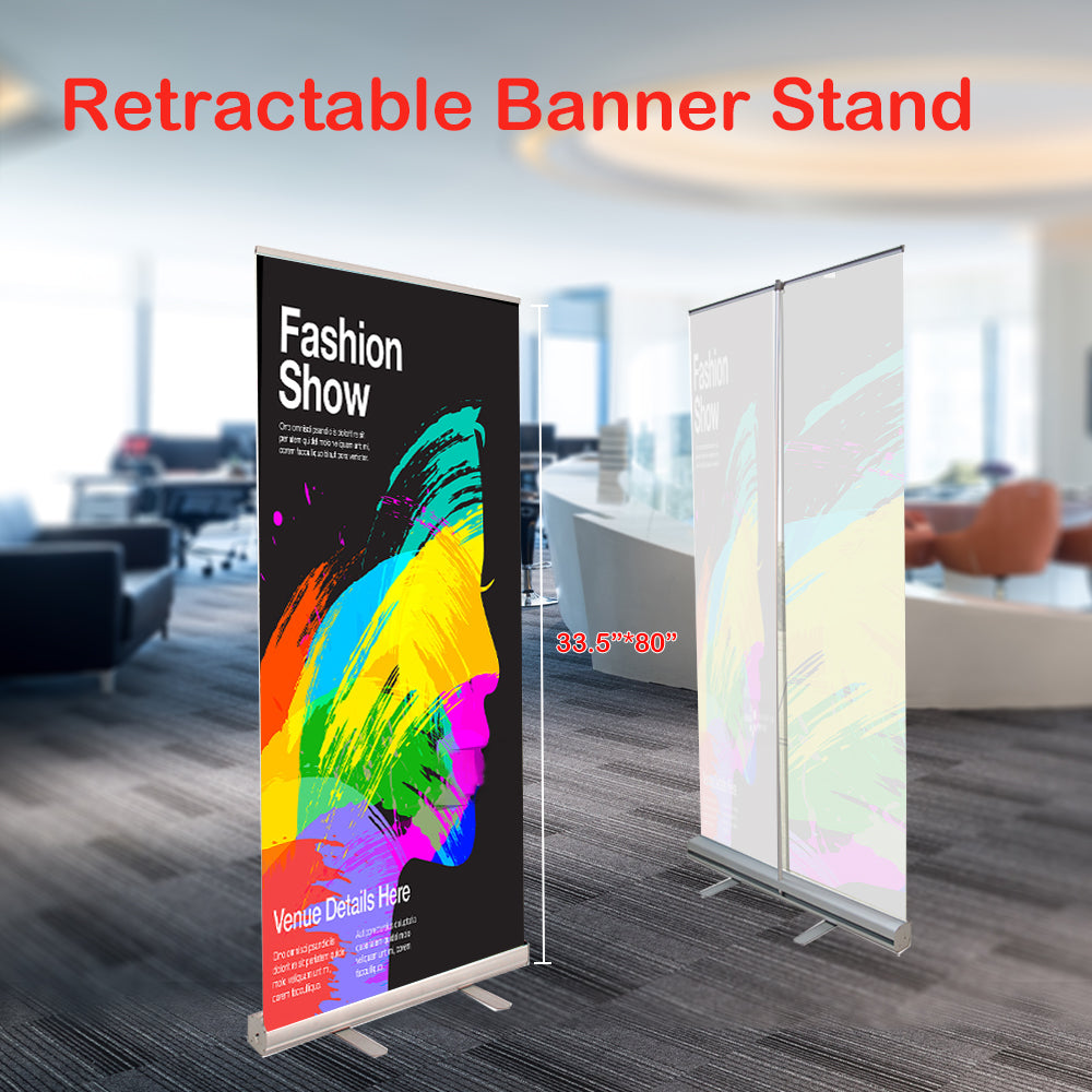 1A-2SE 33.5"*80" Retractable Banner Stand Graphic Kit