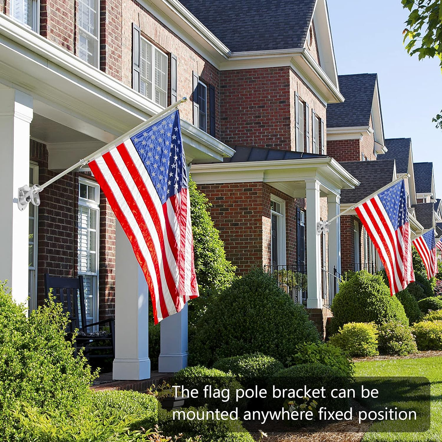 Aluminum Flag Pole Holder Bracket+6ft Flag Pole