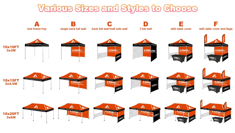 10*20ft Hexagon Aluminum Outdoor Canopy Tent Printing