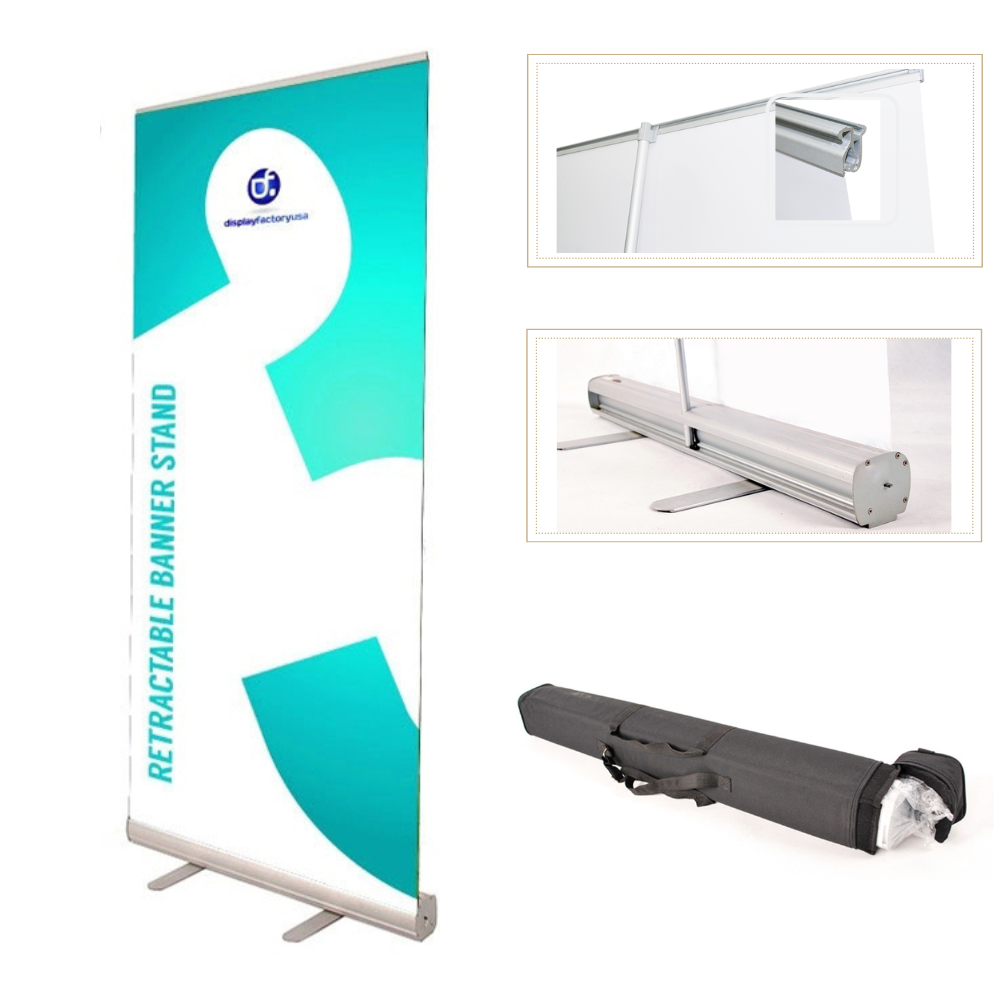 1A-2SE 33.5"*80" Retractable Banner Stand Graphic Kit