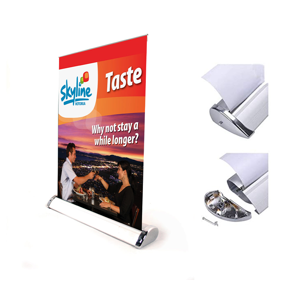 1T A3/A4 Mini Table Top Retractable Trade Show Display Banner Stand