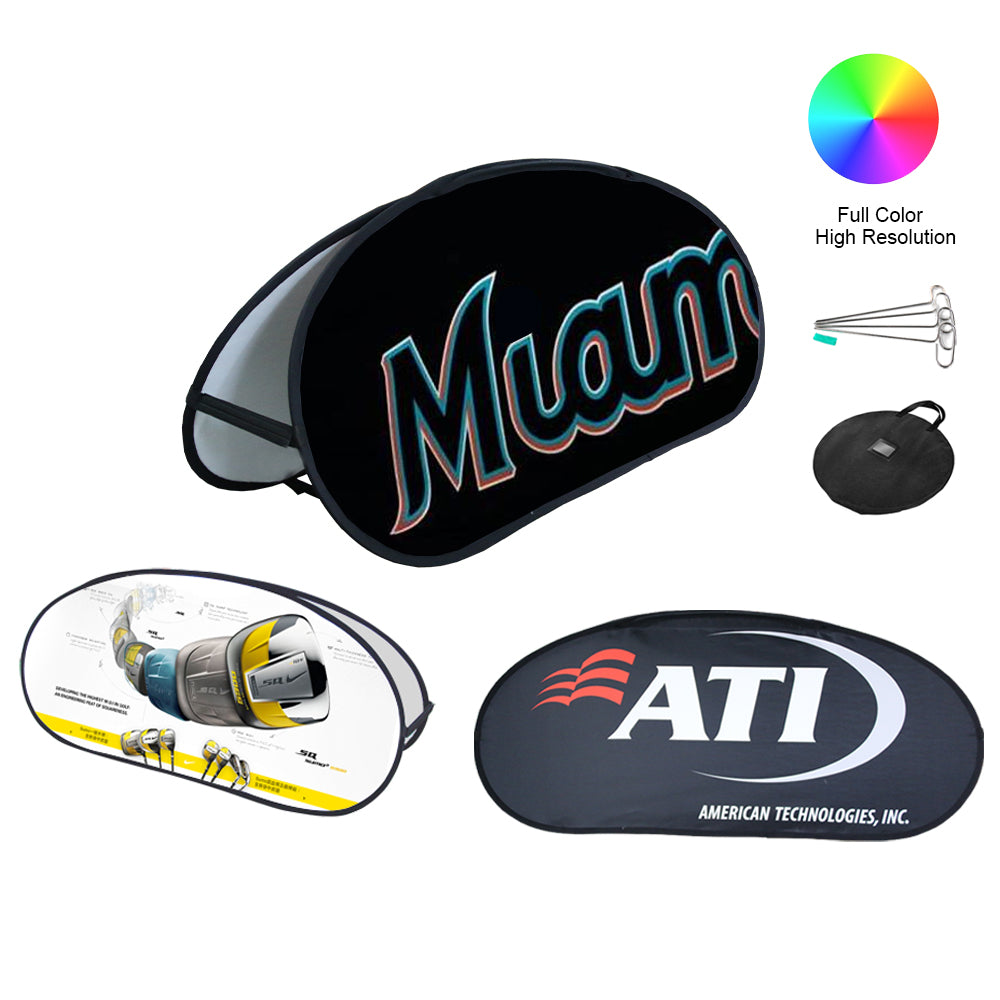 15A-H Horizontal Elastic Steel Frame Pop out Banner with Carrying Bag-M