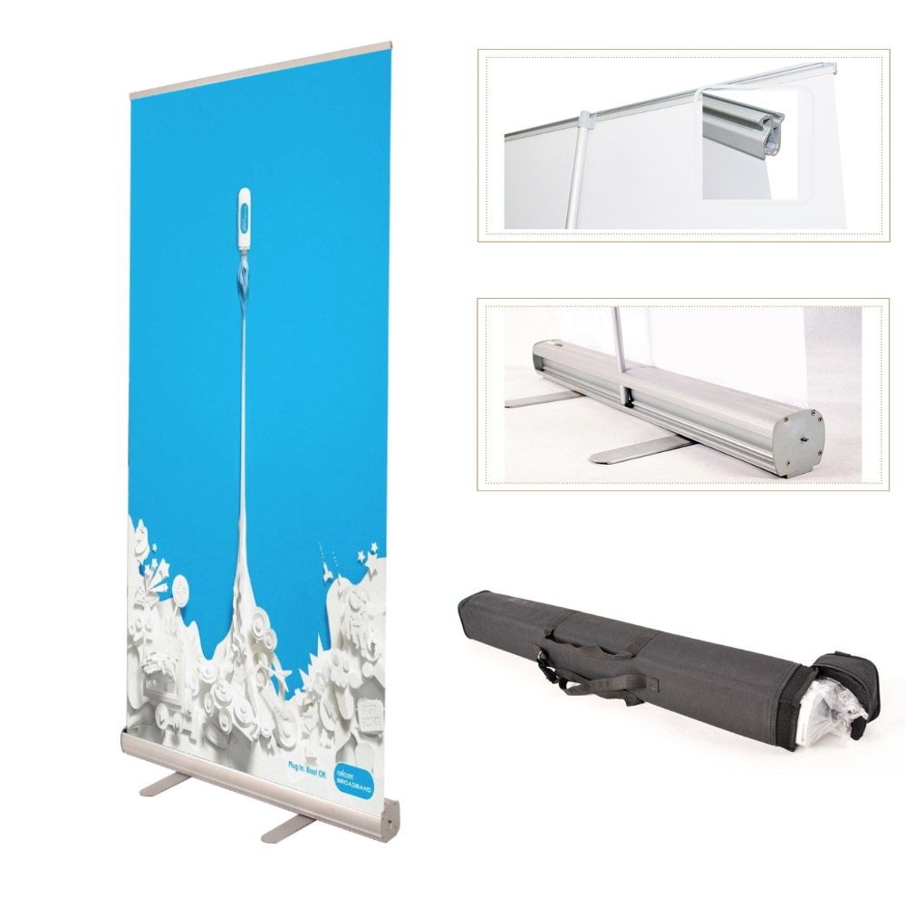 1A-2SE 48"x80" Retractable Roll Up Banner Stand Graphic Kit