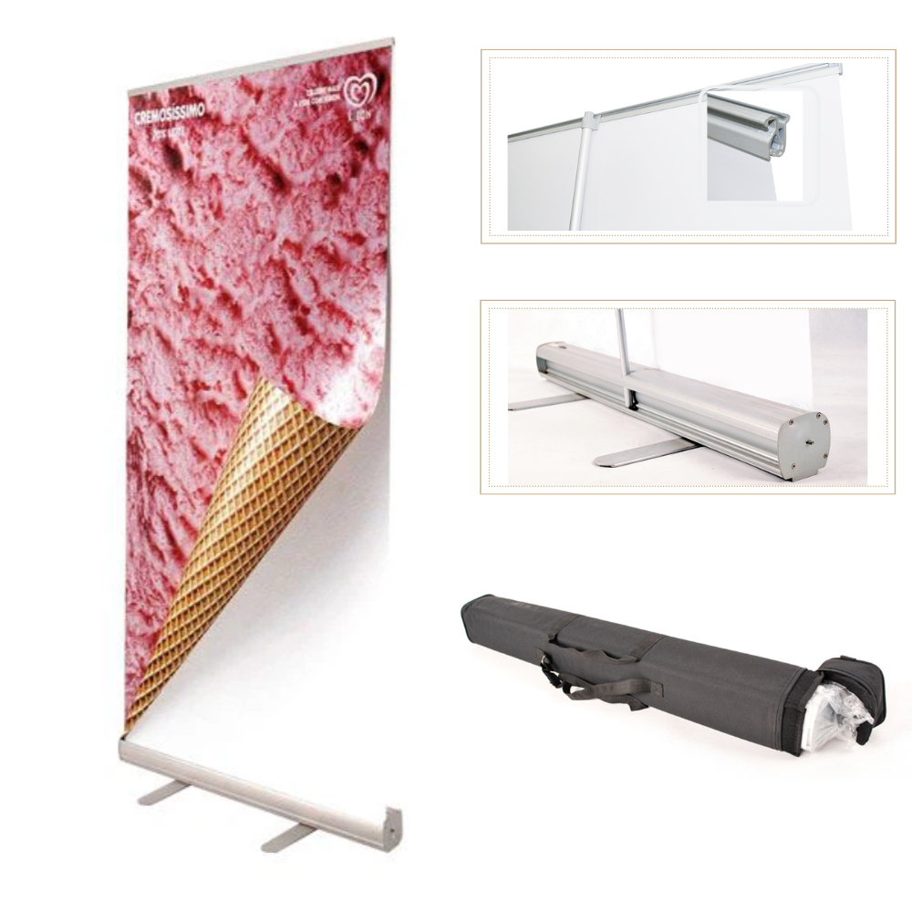 1A-2SE 36"*80" Retractable Banner Stand Graphic Kit