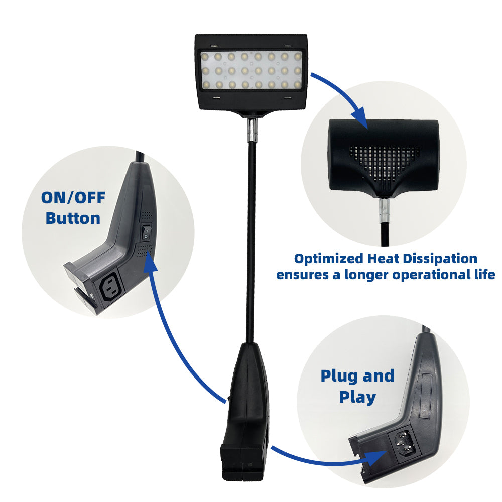 SL-19 2x 20W LED Trade Show Lights for Exhibit Backdrop Panel Display Included C-Clamp