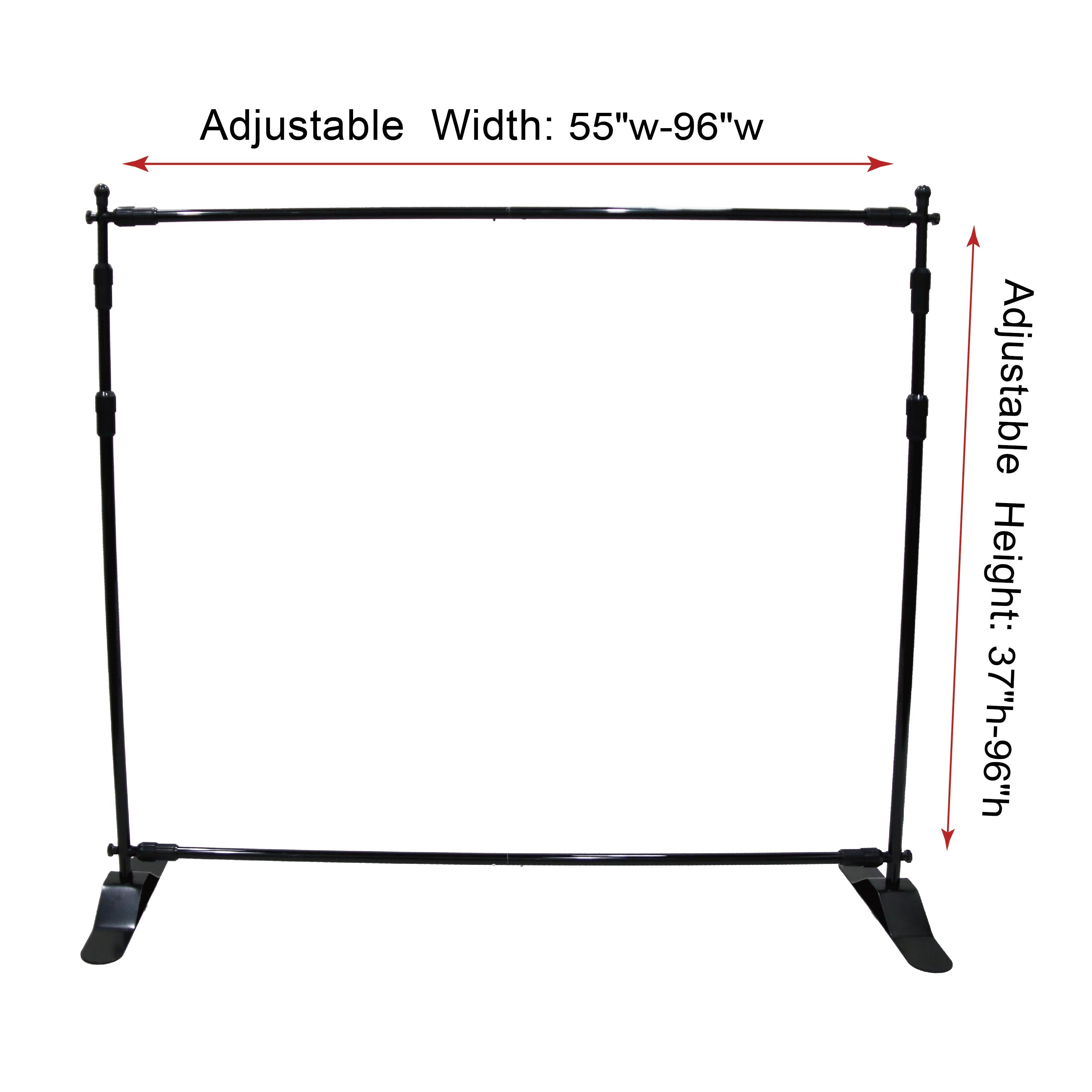 15LF 8x8FT 10x8FT Adjustable Backdrop Step and Repeat Banner Stand Tool Free