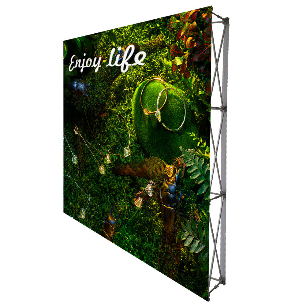 4Z0403 10*7.5FT Fabric Pop Up Display Stand Backdrop for Trade Show with Carrying Bag