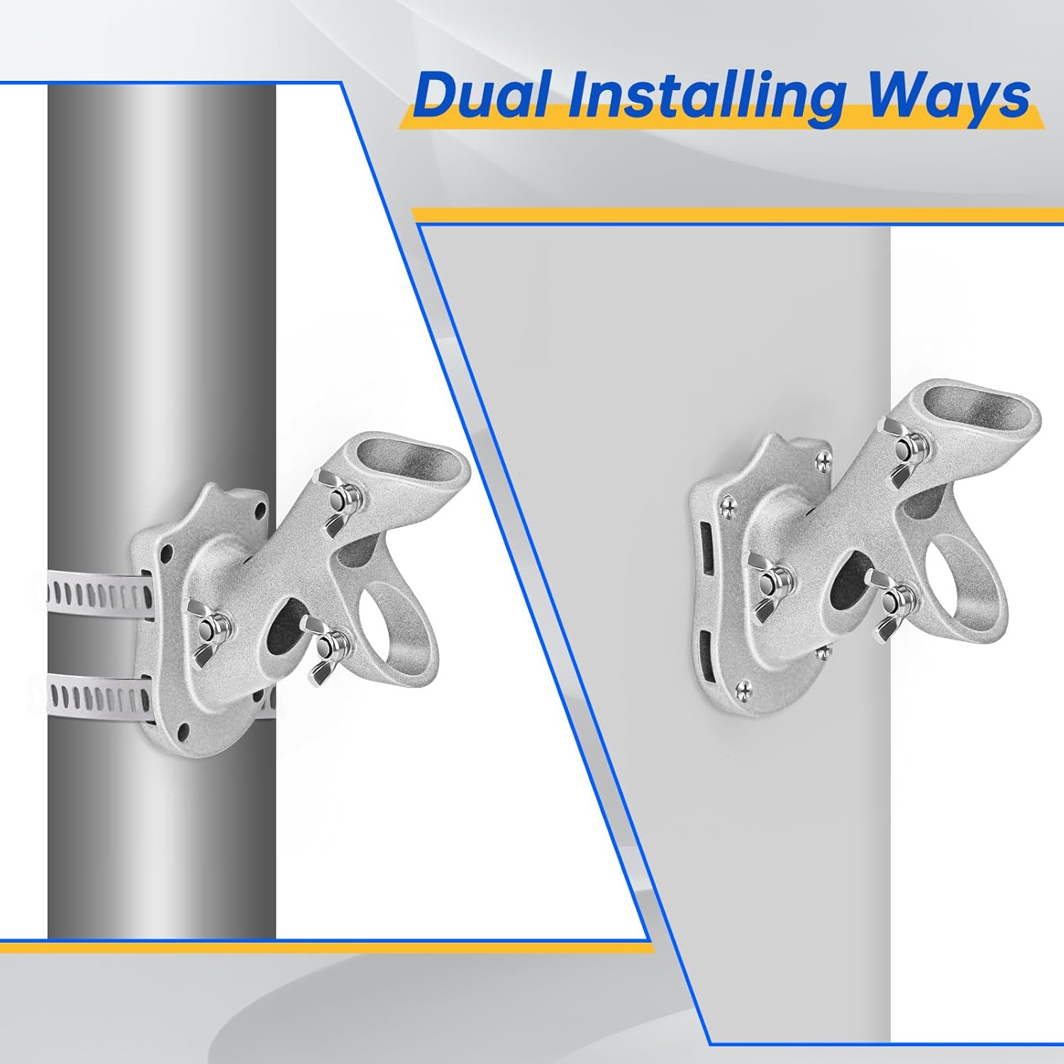 Aluminum Flag Pole Holder Bracket+6ft Flag Pole