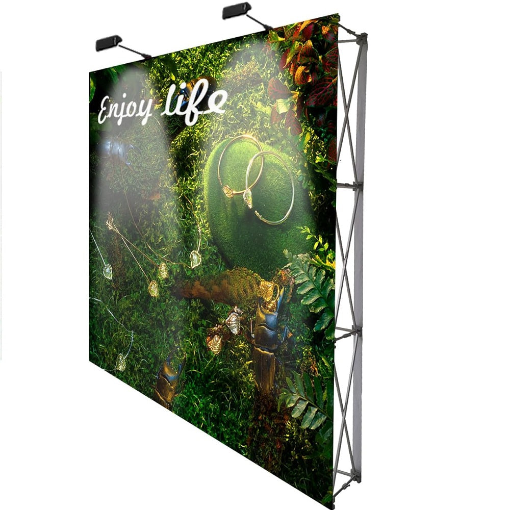 4Z0403 10*7.5FT Fabric Pop Up Display Stand Backdrop for Trade Show with Carrying Bag