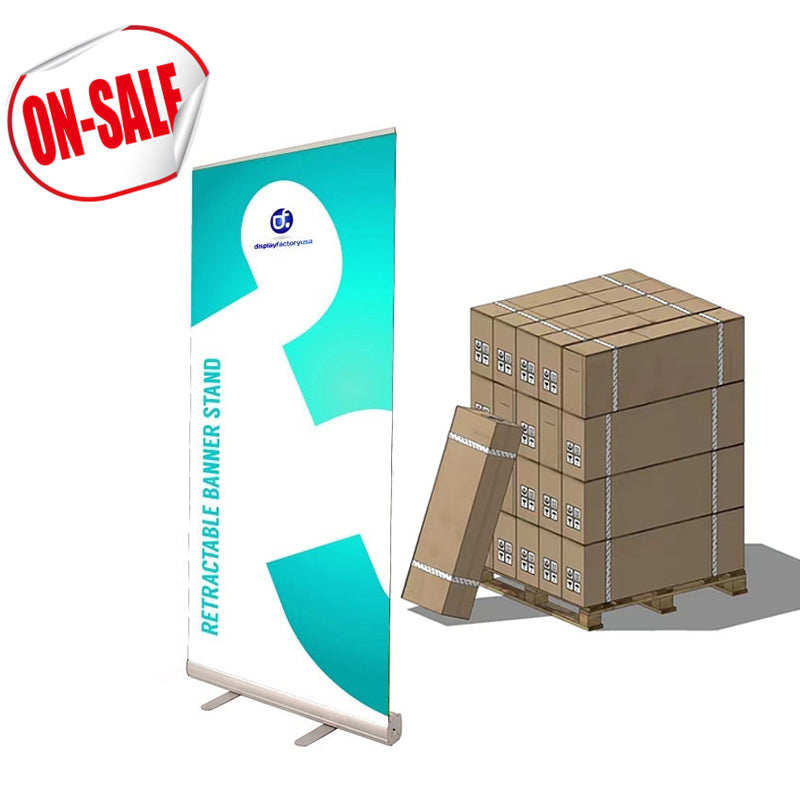 1A-1 144PCS 33.5"*80" Retractable Banner Stand Graphic Kit Shipping in Pallet