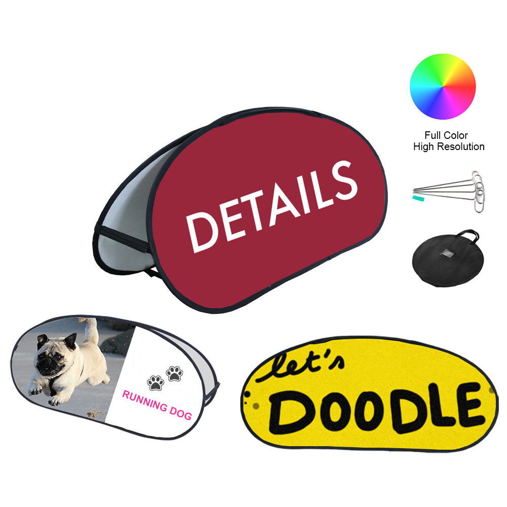 15AF-H Horizontal Fiberglass Frame Pop out Banner with Carrying Bag-L