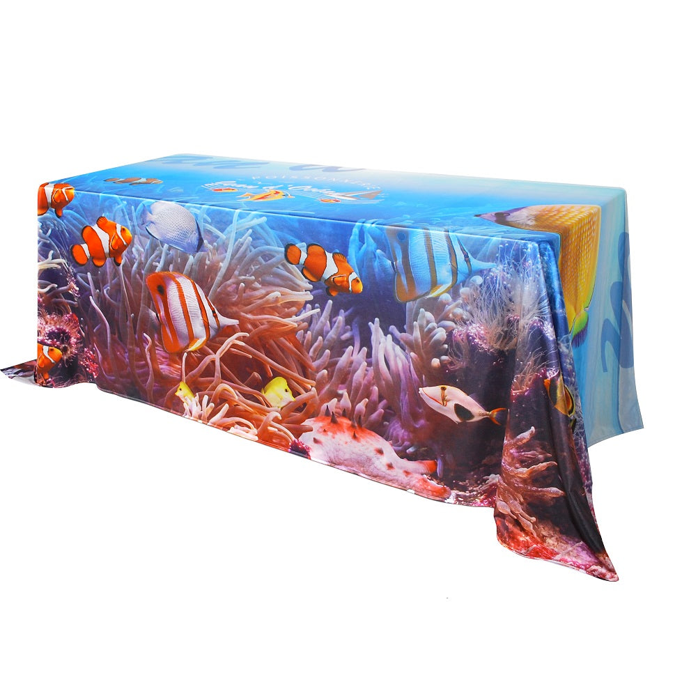 10x10FT Hexagon Aluminum Canopy Tent + Feather Flag +Table Cover Kit