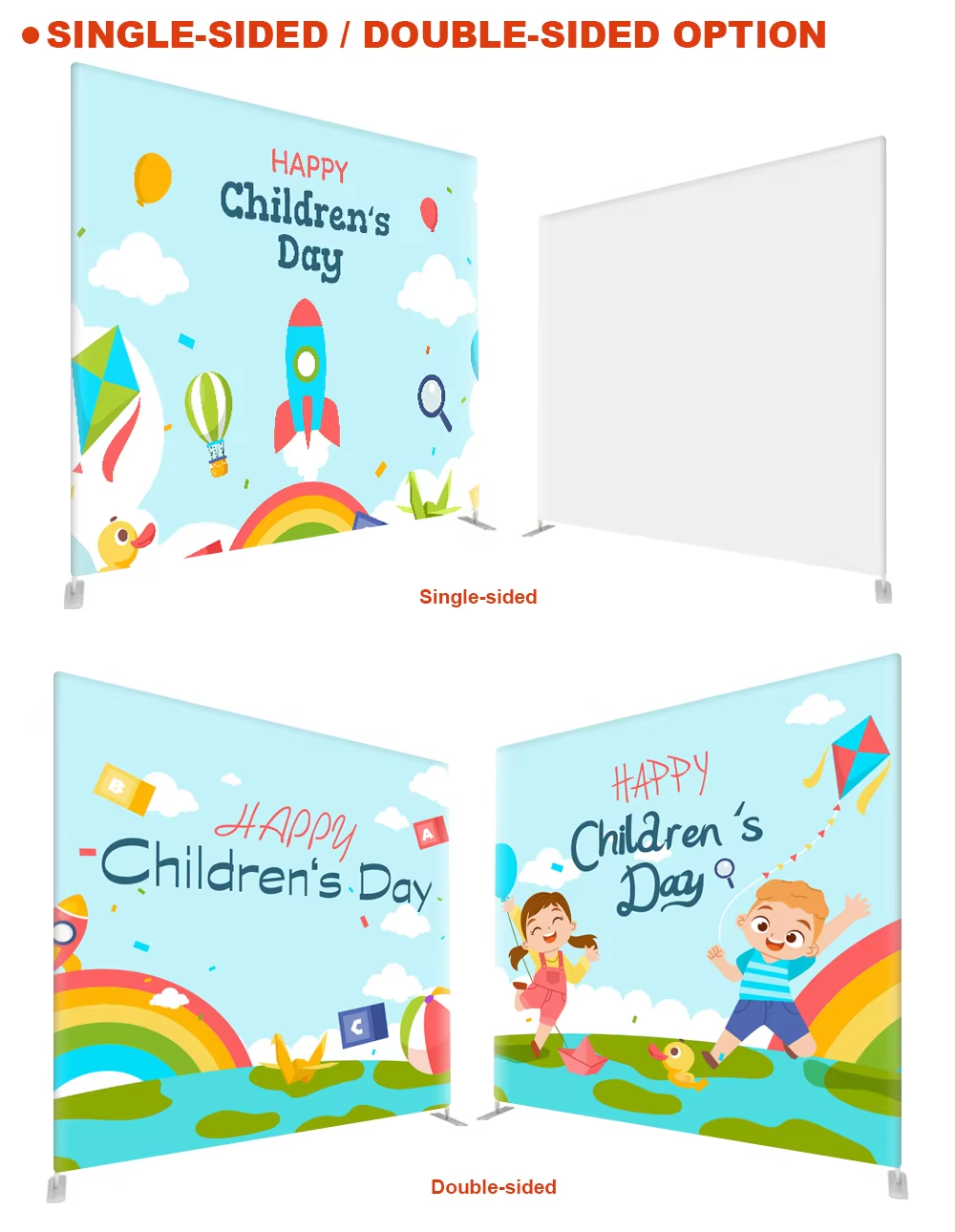 28C-FM20 20*8FT Tension Fabric Display EZ Tube Frame Backdrop Banner Stand