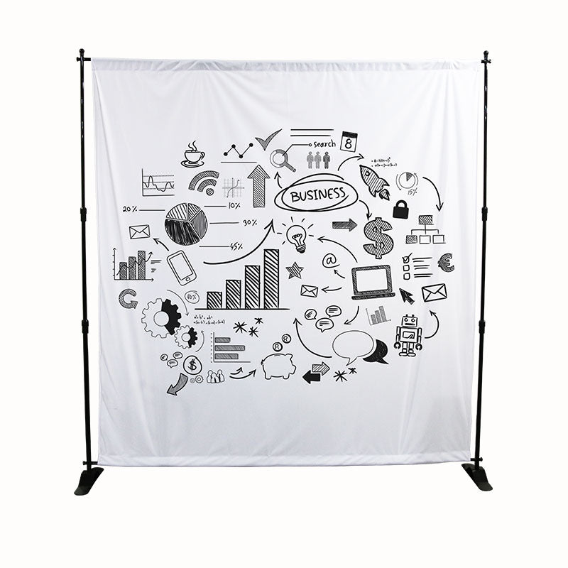 15LF 72PCS 8X8FT Heavy Duty Backdrop Adjustable Step Banner Stand Shipping in Pallet