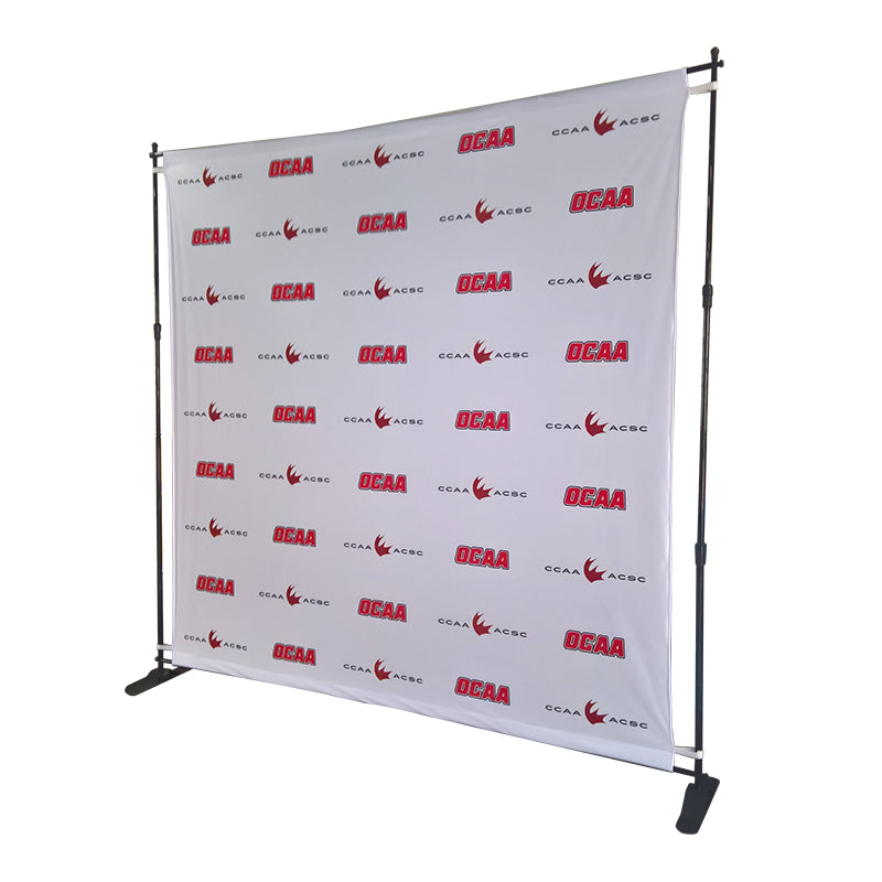 15LF 8x8FT 10x8FT Adjustable Backdrop Step and Repeat Banner Stand Tool Free