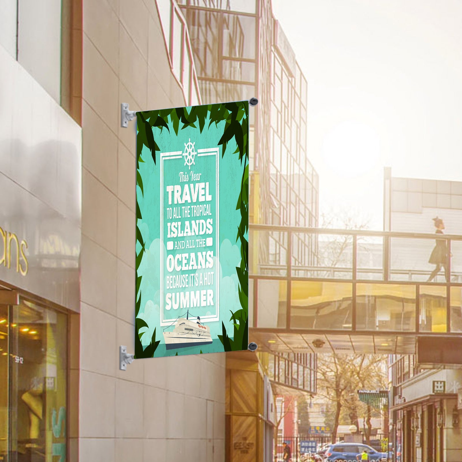 15SF1 Avenue/blvd banner mounting kit, 24" street light pole banner flag bracket hardware