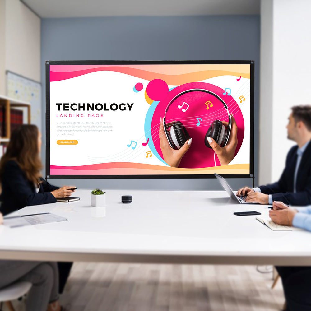 120" 16:9 4K HD Outdoor Projector Screen with Stand