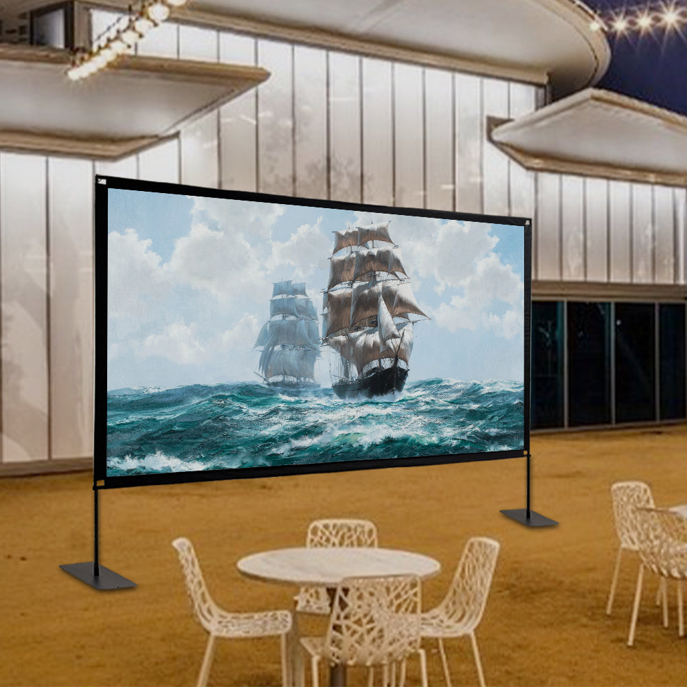 120" 16:9 4K HD Outdoor Projector Screen with Stand