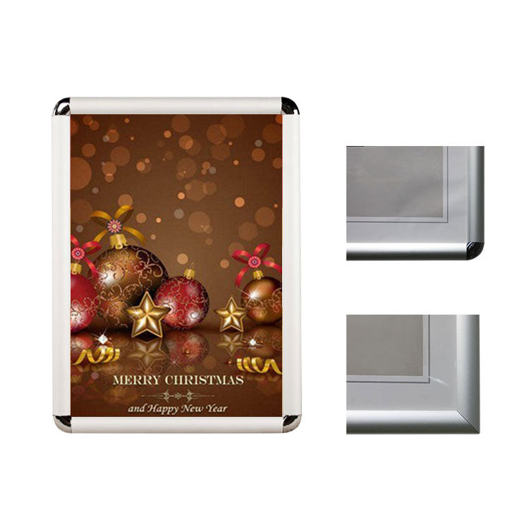 19P Silver Aluminum Photo Frame Wall Mounted Poster Photo Snap Frame