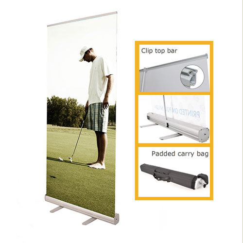 1A-2SE 6PCS 33.5"*80" Retractable Banner Stand Graphic Kit