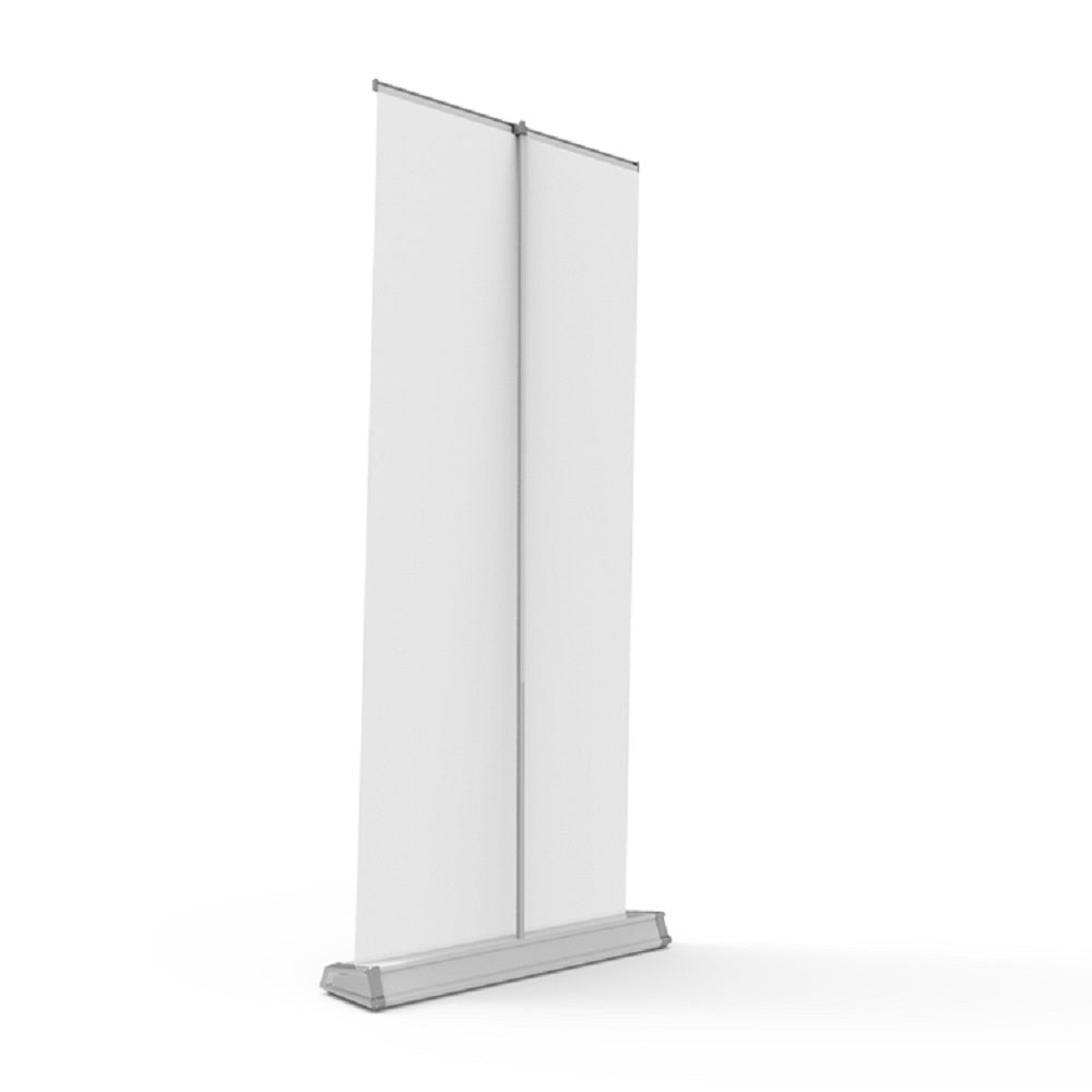 2AL 33.5x80" Stylish Aluminum-Plated End Cap Retractable Banner