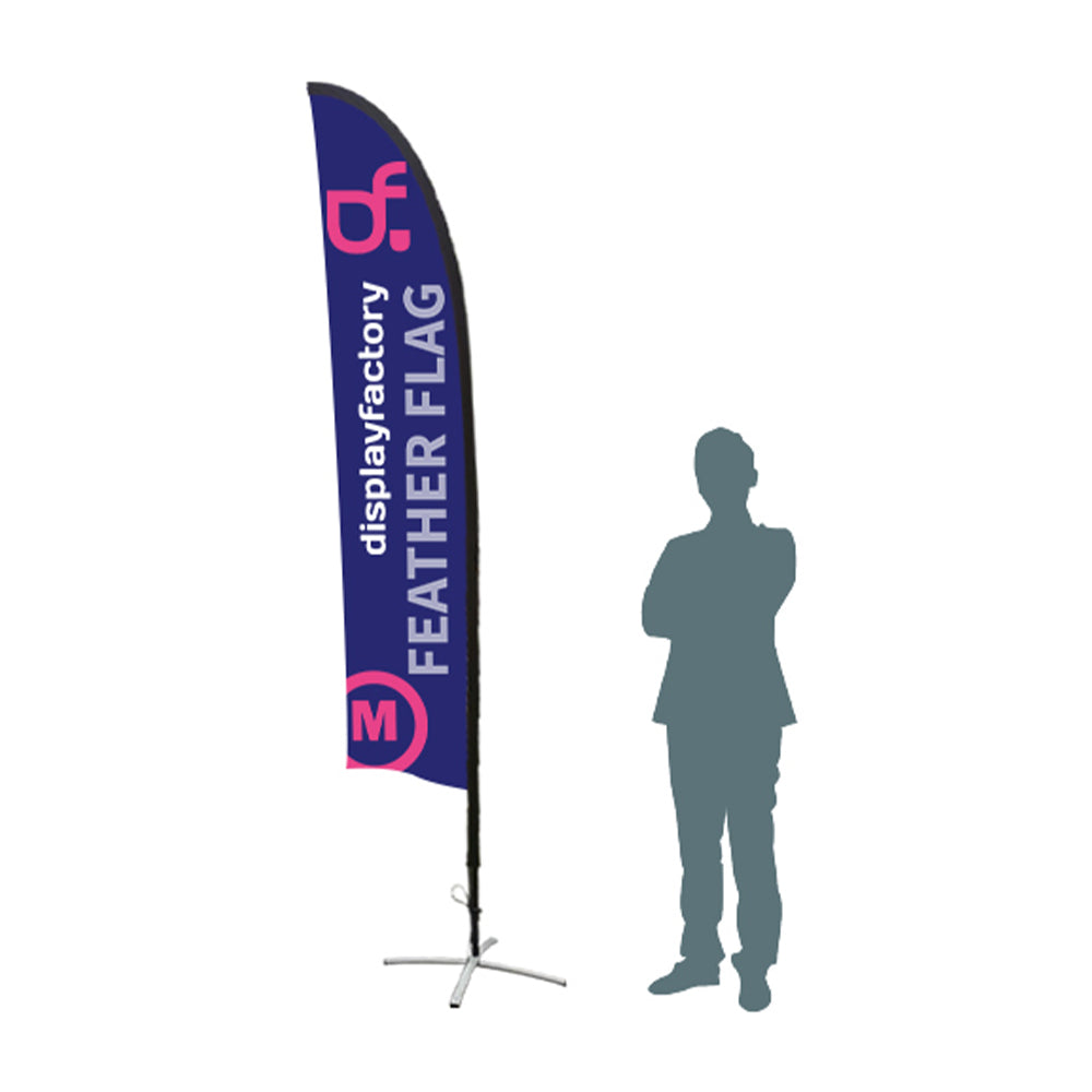 15FP-M 10.5FT Windless All Fiberglass Feather Flag Pole with Bag