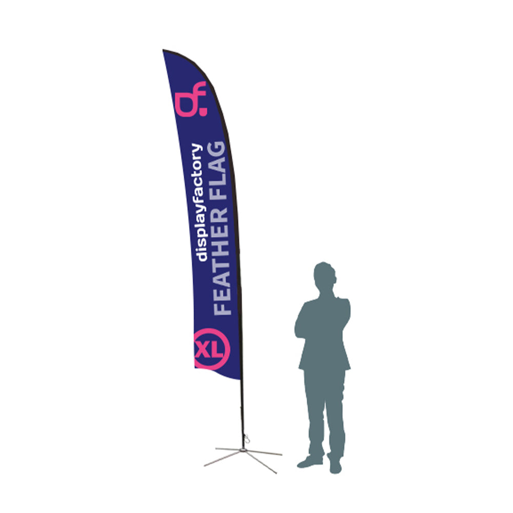 15FP-XL 17FT Windless All Fiberglass Feather Flag Pole with Bag