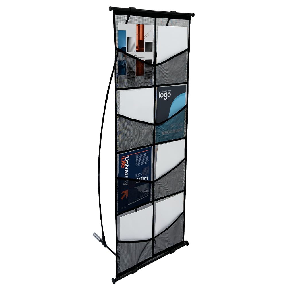 14NA Mesh Literature Brochure Holder With 8 Pockets Display Holder