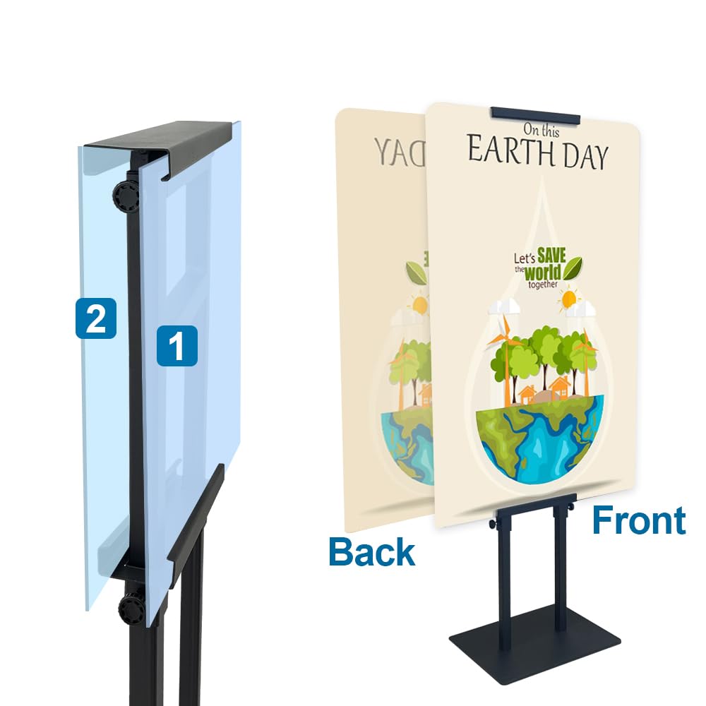 21D Adjustable Height Double -Sided Poster Sign Stand For Display Frame Holder