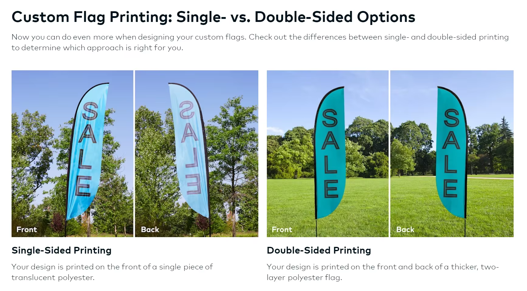 Feather Flag Graphic Printing