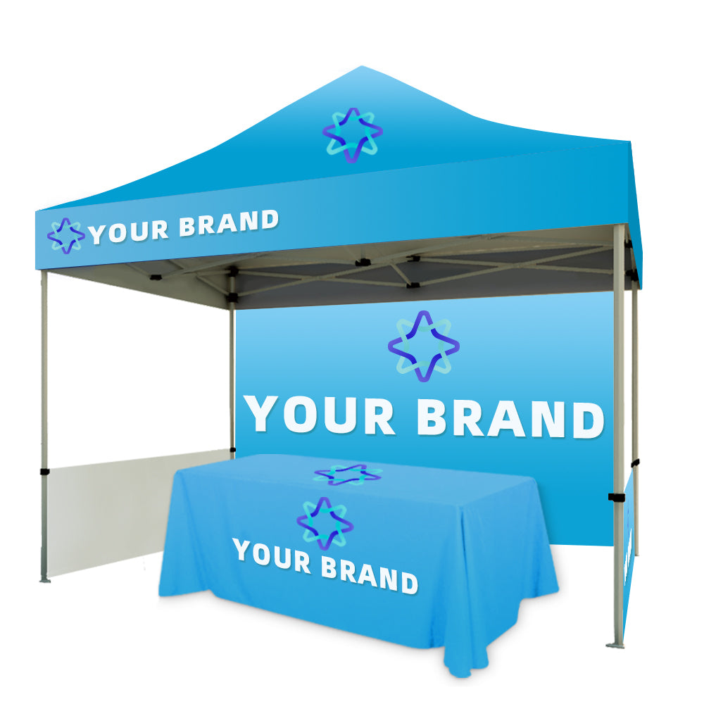 10x10FT Hexagon Aluminum Canopy Tent +Table Cover Kit