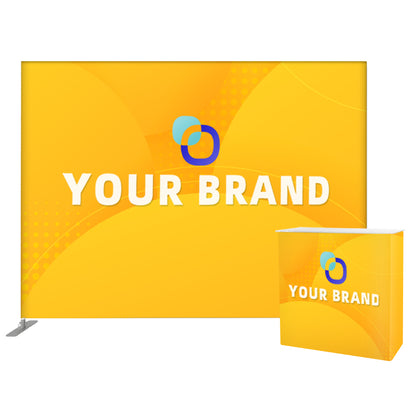 28C-FM10 10*8FT Tension Fabric Display Stand Backdrop+Counter