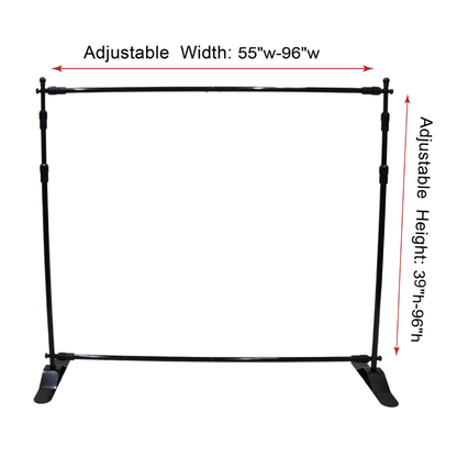 15LS 10x8FT Economic Adjustable Backdrop Step and Repeat Banner Stand + Counter