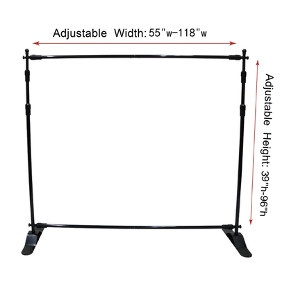 15LS 8x8FT Economic Adjustable Backdrop Step and Repeat Banner Stand + Counter