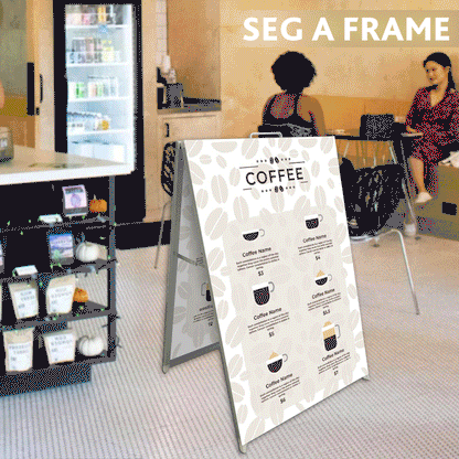 18FO 24"Wx36"H Aluminum Tool Free SEG A Frame Sidewalk Sign Sandwich Board