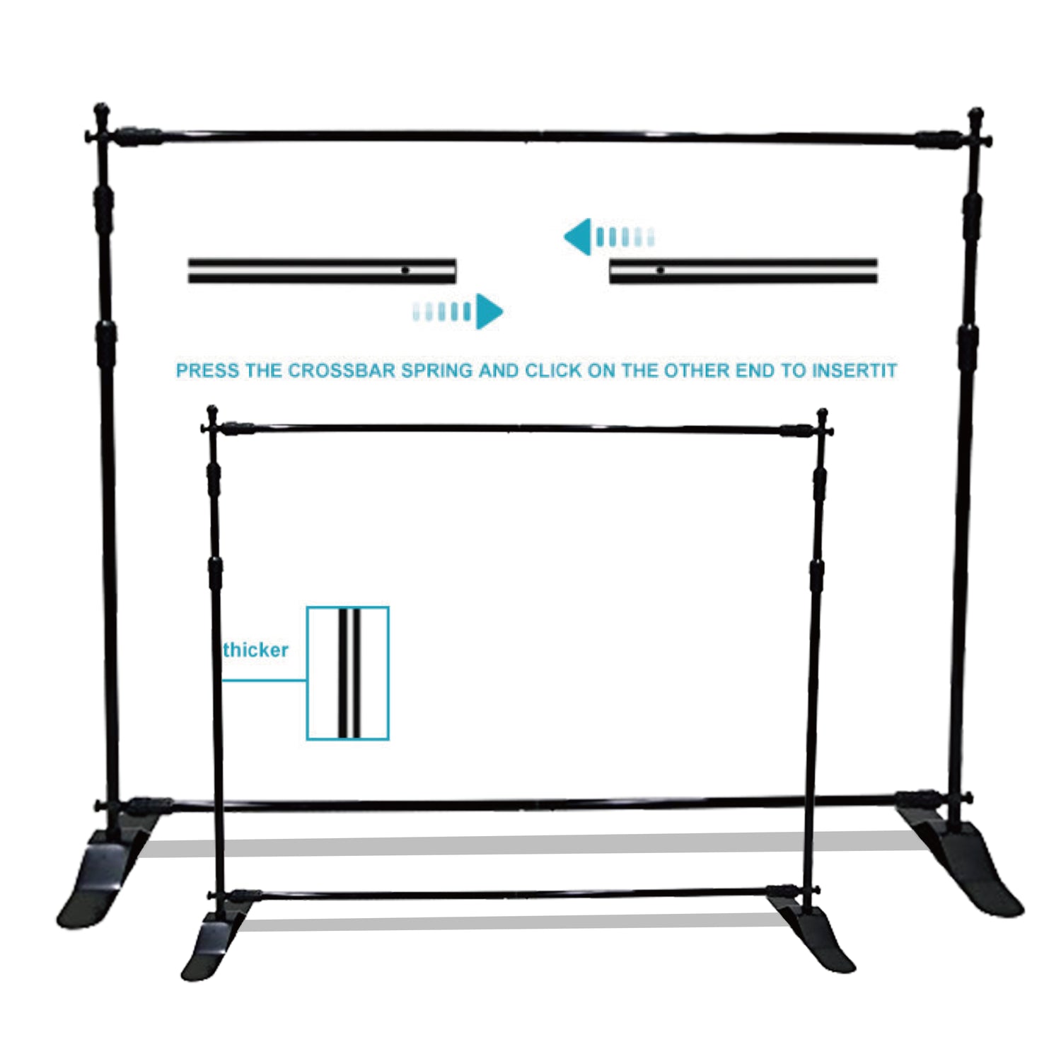 15LS Backdrop Telescopic Adjustable Step Banner Stand