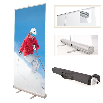 1A-2SE 24&quot;*80&quot; Retractable Roll Up Banner Stand Graphic Kit