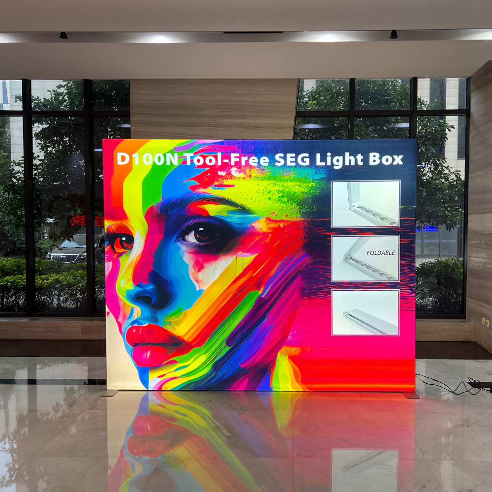 D100N-11895 10FTX6.5FT/8FT SEGFoldLight Box Backdrop Foldable Modular Portable 100% Tool-free