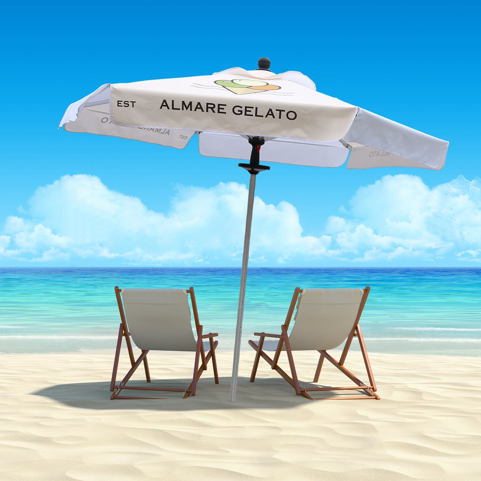 7.5FT Hexagon Outdoor Portable Beach Umbrella for Advertising