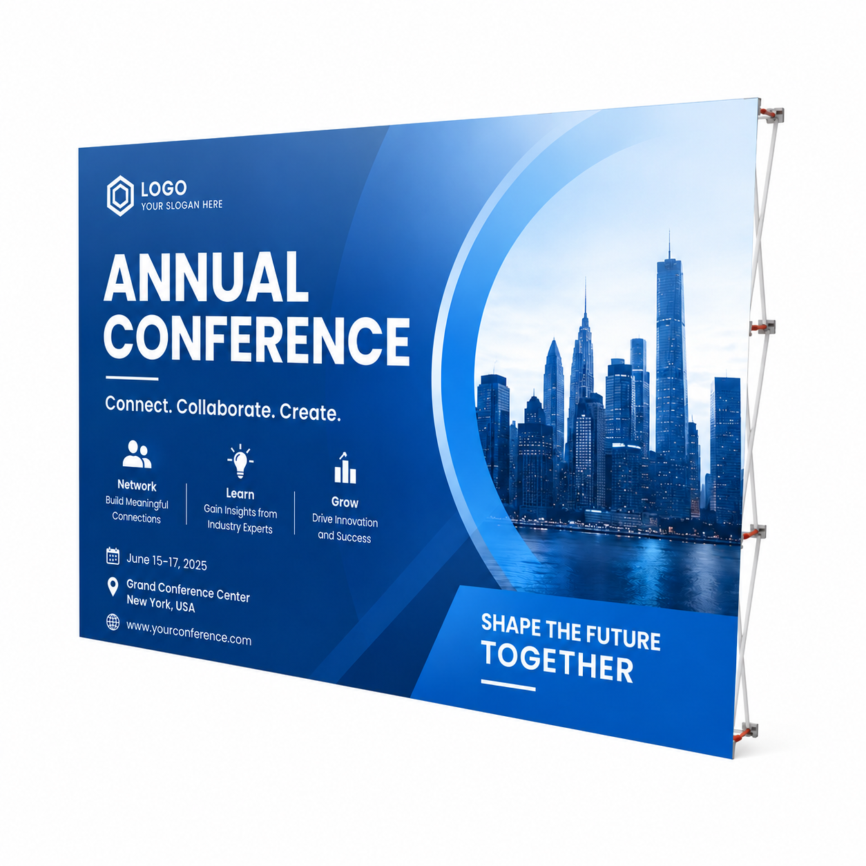 4YC0403S 10*7.5FT Heavy-duty Velcro Fabric Pop Up Display Stand Backdrop