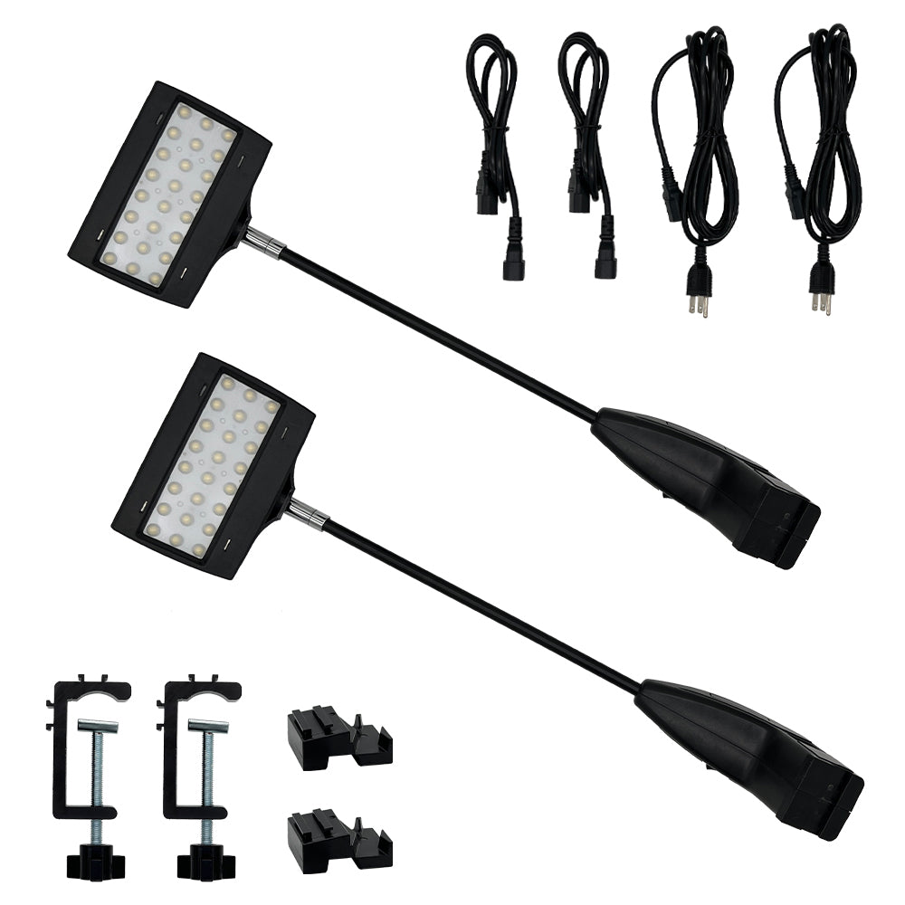 2x 20W LED Trade Show Lights for Exhibit Backdrop Panel Display Included C-Clamp