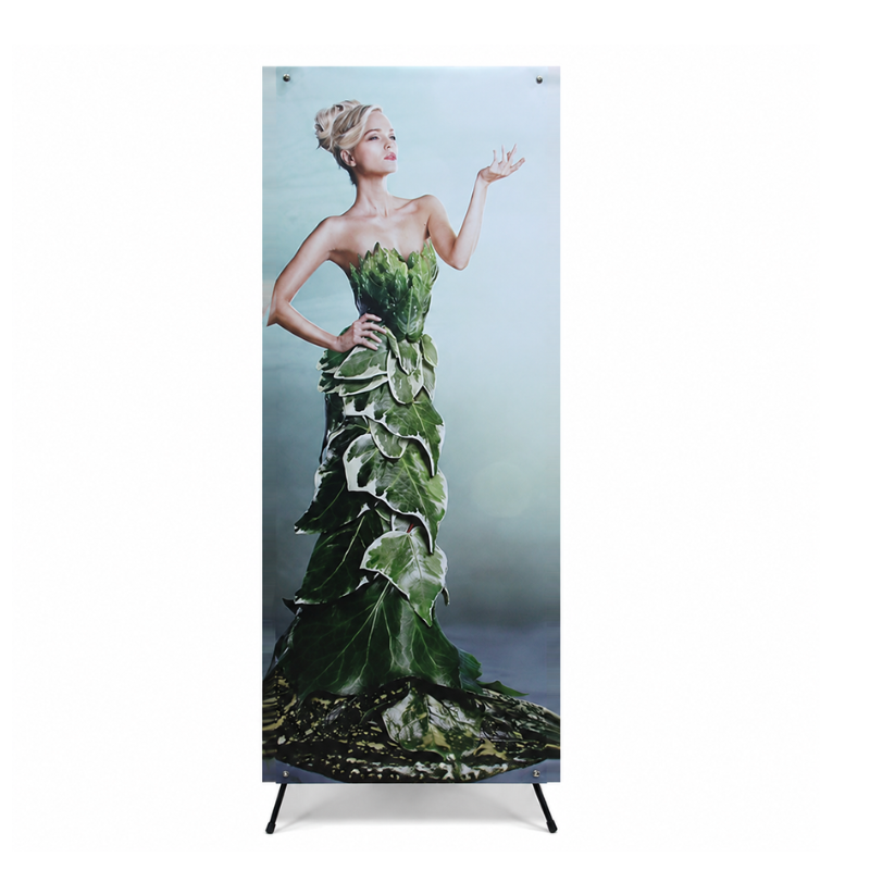 6C-1EU 24" * 63 "Adjustable X Banner Stand for Advertising Trade Show Events Display