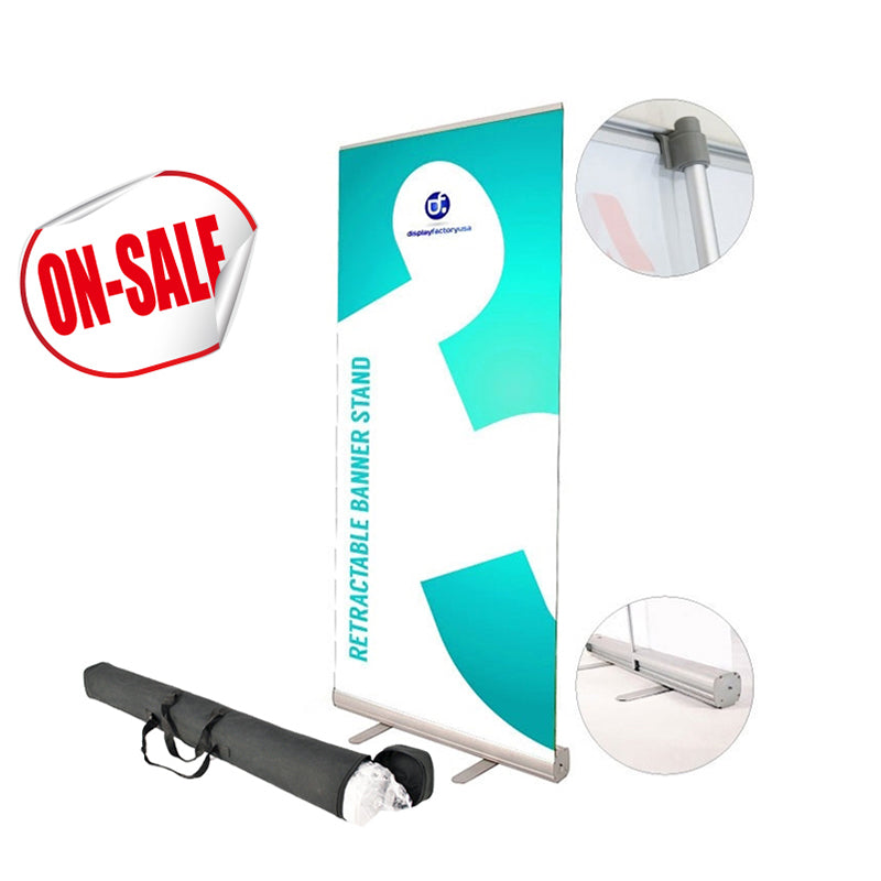 60PCS 33.5&quot;*80&quot; Retractable Roll Up Banner Stand Graphic Kit