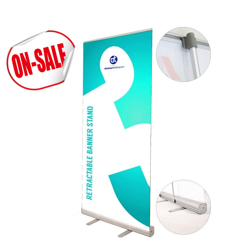 1A-2SE 33.5&quot;*80&quot; Retractable Roll Up Banner Stand Graphic Kit