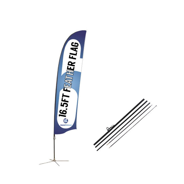 8S2-L 16.5FT Feather Flag for Advertisement Display